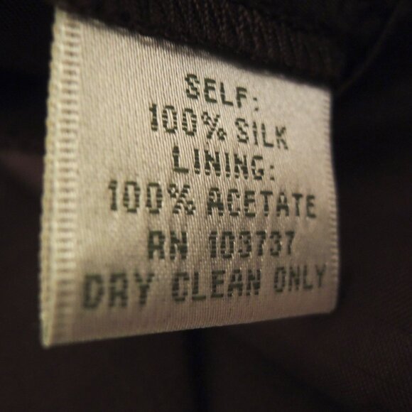 Donna Morgan "Morgan" Brown Strapless Silk Chiffon Dress 8 - Picture 12 of 12